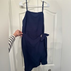 Navy blue, wrap dress, size L